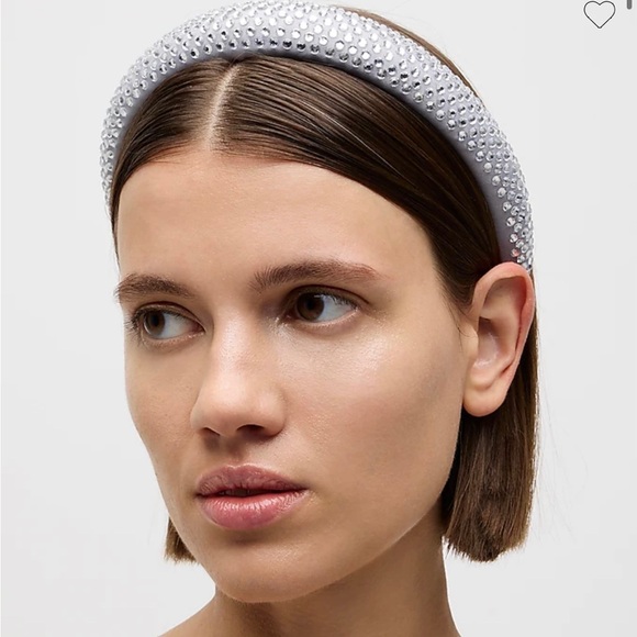 J. Crew rhinestone studded headband, gray - Picture 1 of 4
